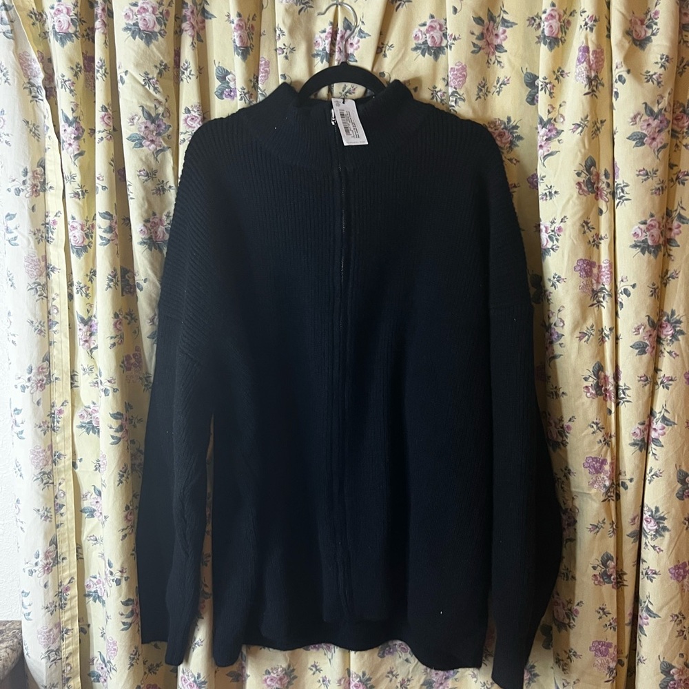 NWT Womens Quarter Zip Sweater Oversized